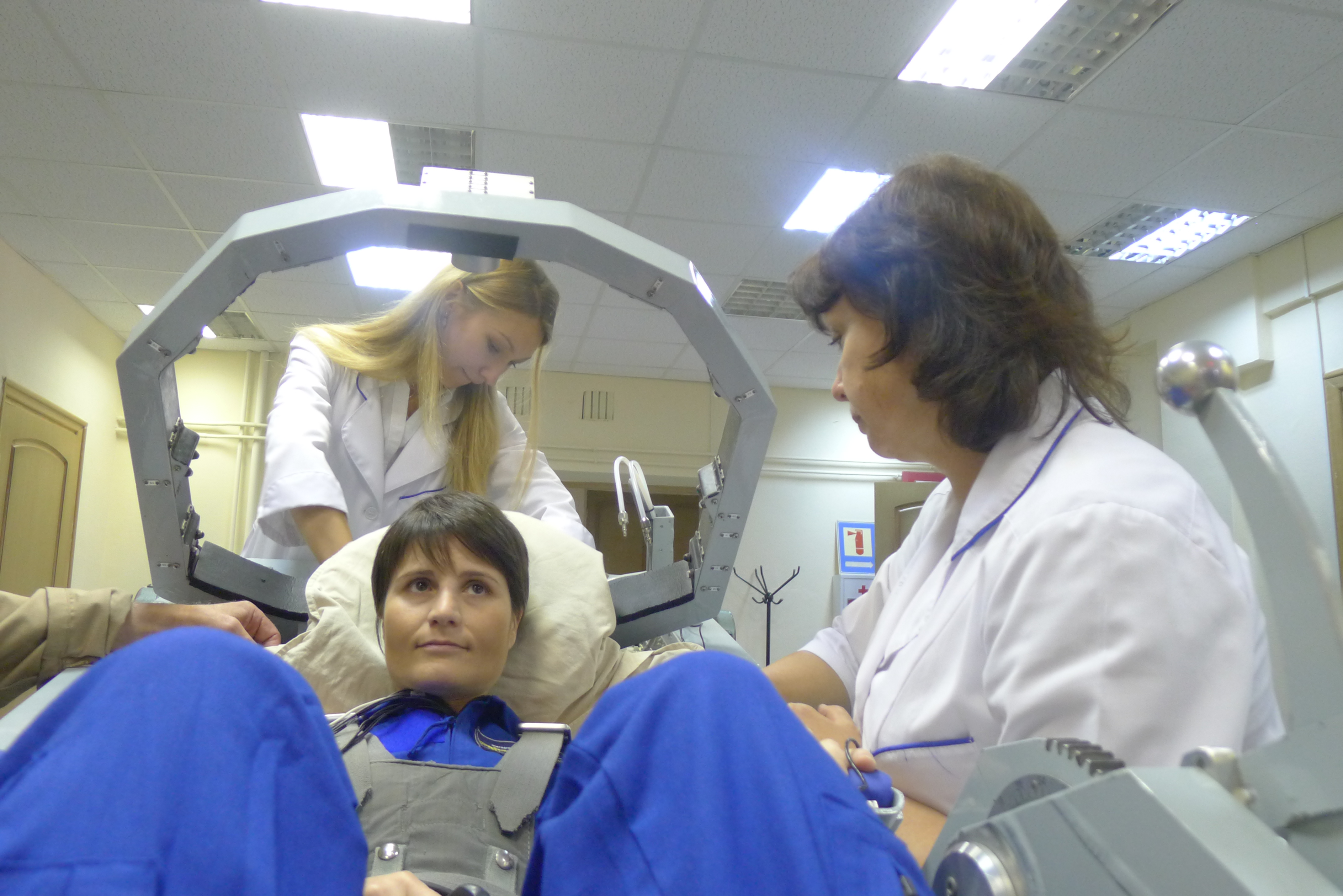 A person reviewing a health information chart